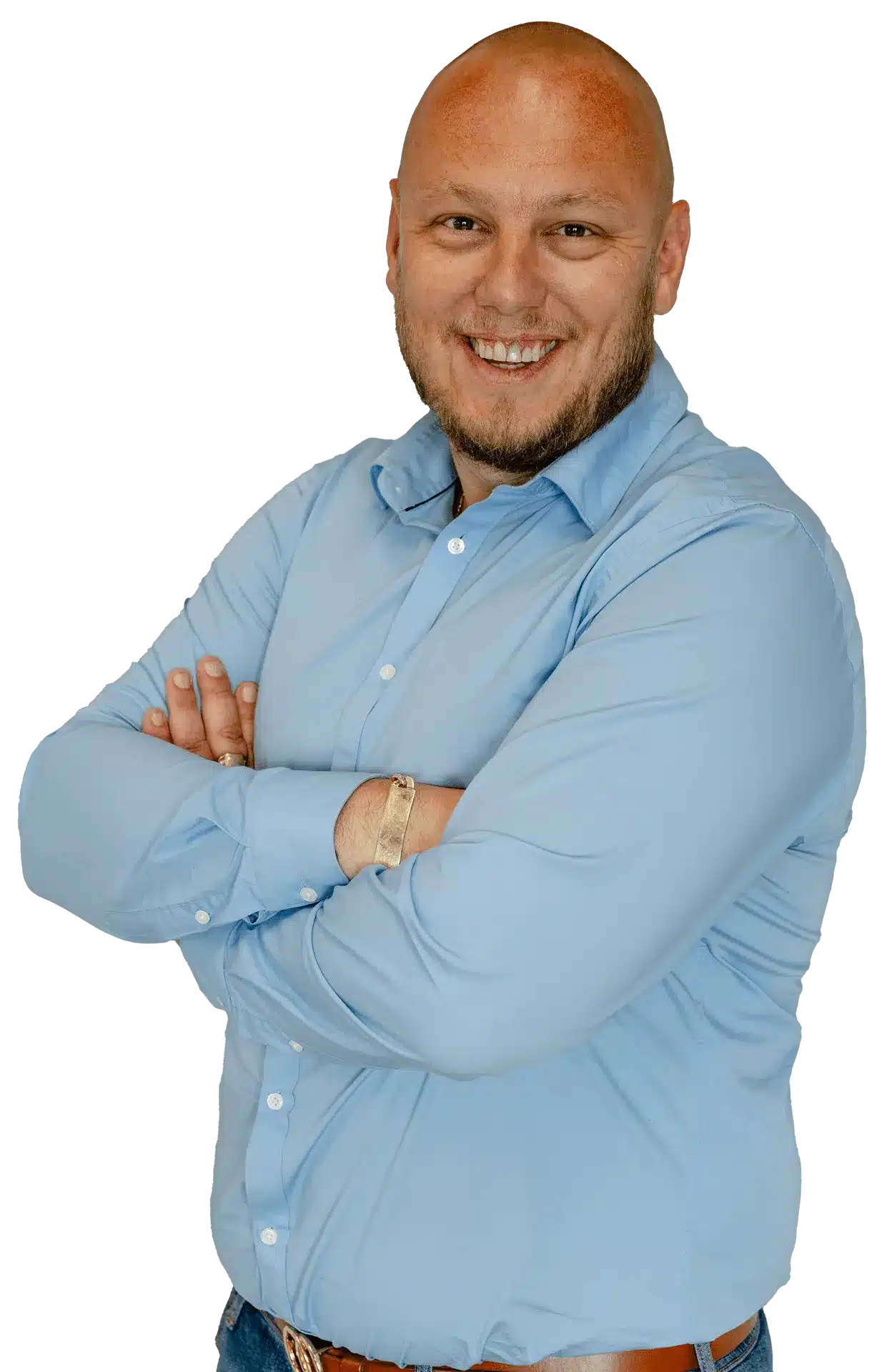 Joran van Dynalogical met een telefoon in zijn hand